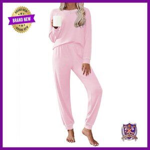 Soft Cotton Pajama Set Long Sleeve Sleepwear Loungewear S-XXL